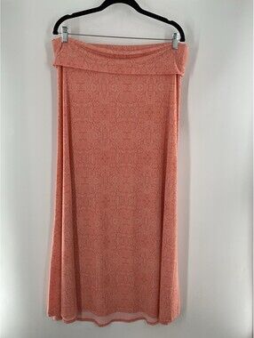 Lularoe Women’s Extra Large Maxi Skirt Floral Light Orange 007